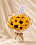 Fresh sunflower bouquet with premium wrapping by JoDetails