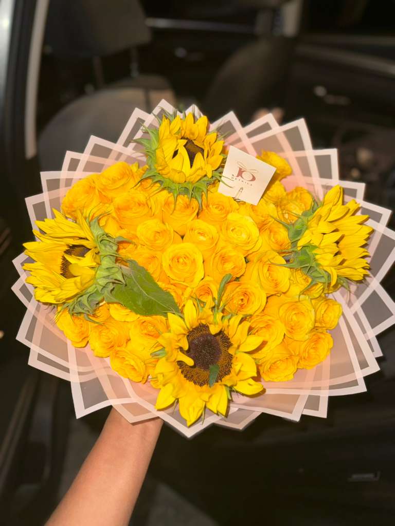 Sunflowers and Roses